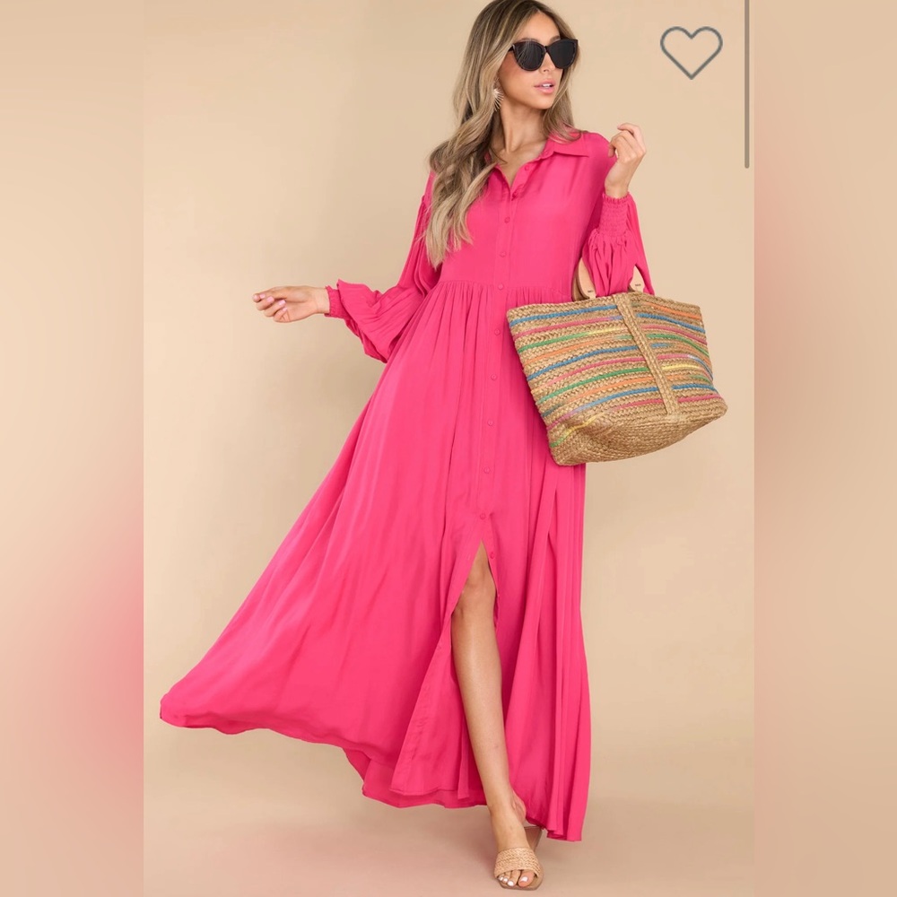 HOT PINK MAXI DRESS